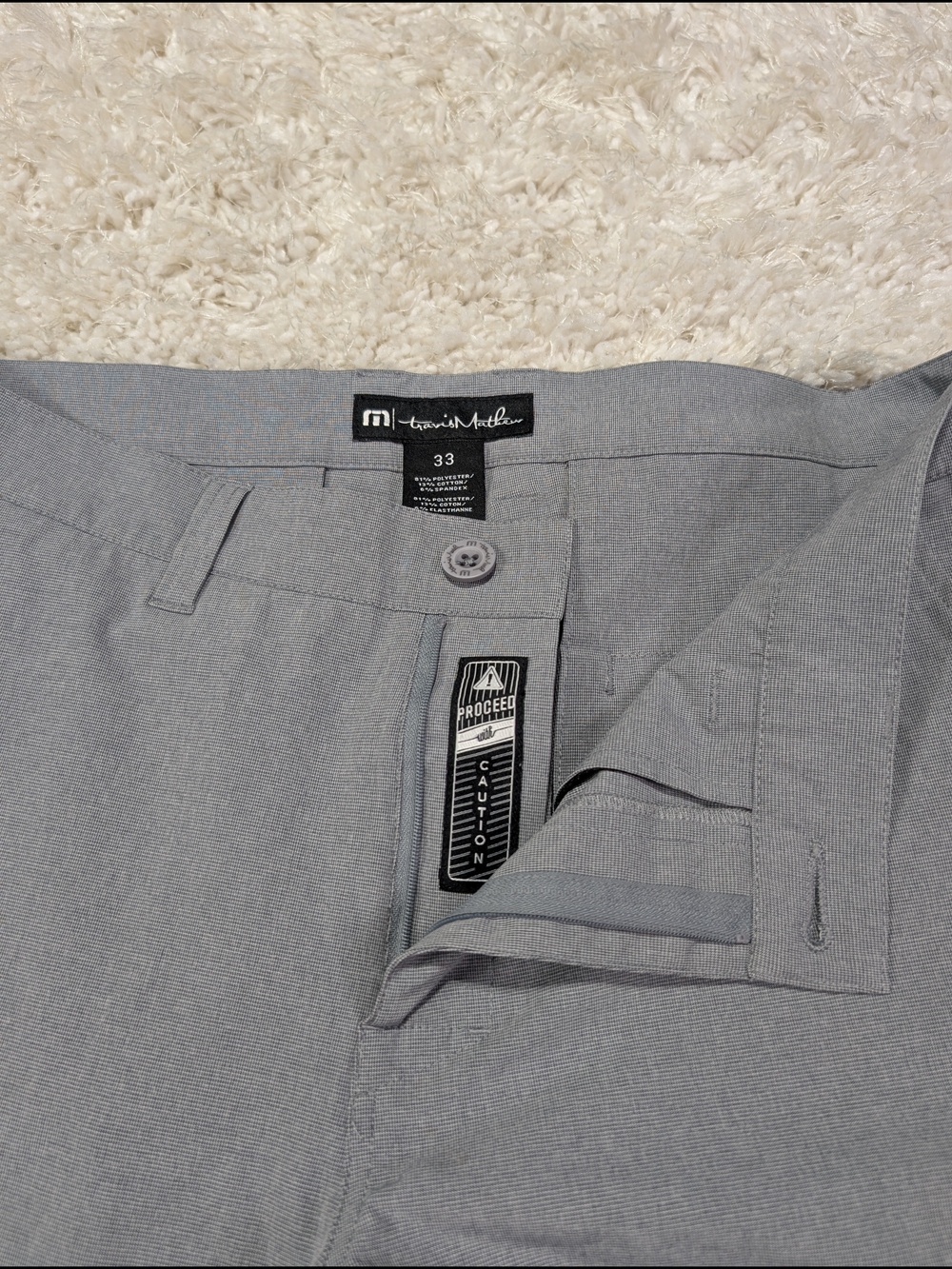 Travis Mathew Men's Light Gray Flat-Front Shorts